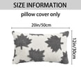 thumbnail image 7 of Unique Bargains Pack of 2 Maple Leaf Jacquard Throw Pillow Covers 20"x12" Grey, 7 of 7