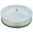 thumbnail image 1 of 14 x 3 in. Plain Drop Base Air Cleaner Set - Chrome, 1 of 1