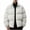 01 White, variant on YueHuiYing Men's Solid Color Stand Collar Jacket Long Sleeve Parkas With Zip Pockets Casual Warm Outerwear Blouse