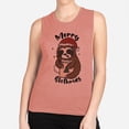thumbnail image 2 of Merry Slothmas Women's Muscle Tank X-Large Desert Pink, 2 of 5