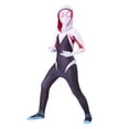 thumbnail image 2 of Halloween Costume Spider Hero Full Bodysuit Superhero Jumpsuit with Mask for Halloween Party Brand New Day Role Play Outfit Beige 100, 2 of 9