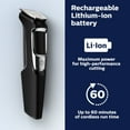 thumbnail image 5 of Philips Norelco Multi Groomer - 13 Piece Mens Grooming Kit For Beard, Face, Nose, and Ear Hair Trimmer and Hair Clipper - No Blade Oil Needed, MG3750/60, 5 of 14