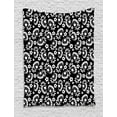 thumbnail image 1 of Strawberry Tapestry, Stylized Graphic Strawberry and Flower Petal Shapes in Repeating Order, Wall Hanging for Bedroom Living Room Dorm Decor, 40W X 60L Inches, Black and White, by Ambesonne, 1 of 2