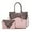 Blush Pink, variant on MKF Collection Iris Women's Tote Bag, Snake-Embossed Vegan Leather Handbag Purse For Travel and Work by Mia K. - Cognac