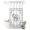 Slate Gray Silver Fog White, variant on No Hook Shower Curtain, Field Mouse Shower Curtains for Bathroom with See Through Top Window, Modern Grey Plaid Farmhouse Animals Waterproof & Washable Bath Curtain 60"x72"