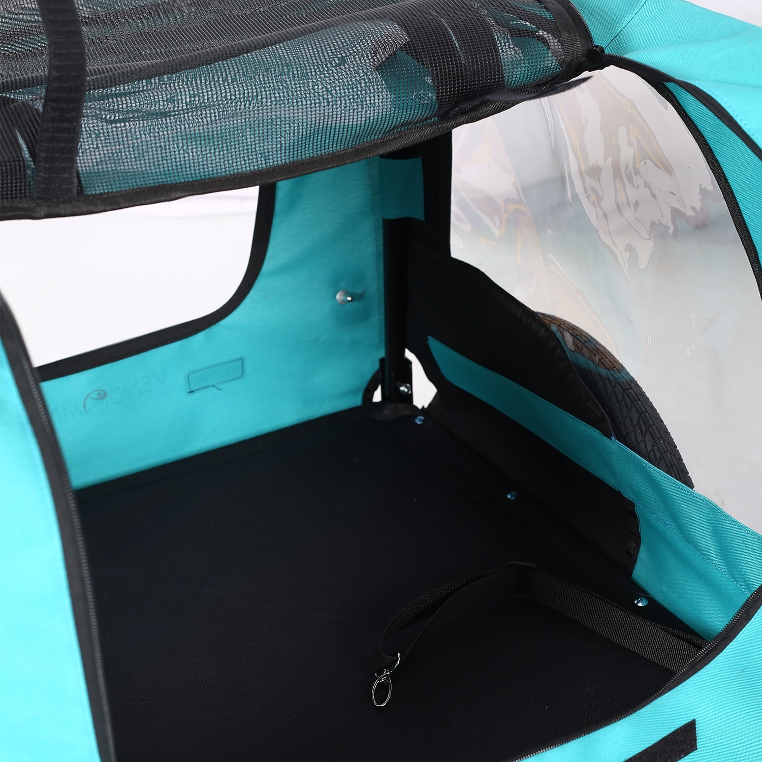 Pefilos 45" Dog Bike Trailer, Pet Stroller Bicycle Carrier w/Hitch, Suspension, Visibility Flag, air wheel Pet Bike Trailer for Dogs 66lb Weight Capacity, Light Blue Pefilos 45" Dog Bike Trailer, Pet Stroller Bicycle Carrier w/Hitch, Suspension, Visibility Flag, air wheel Pet Bike Trailer for Dogs 66lb Weight Capacity, Light Blue