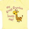 thumbnail image 4 of Inktastic My Great Grandma Loves Me Cute Giraffe Boys or Girls Baby Bodysuit, 4 of 5