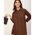thumbnail image 5 of Moomaya Classic Solid Cotton Shirt Dress - Long Sleeves, Everyday Casual Wear, 5 of 9