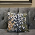 thumbnail image 5 of Amrita Sen Tulip Bouquet Throw Pillow in Gray Green Orange 18x18, 5 of 5