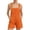 Orange, variant on Women's Denim Overalls, 2026 Summer Casual Short Jumpsuit with Adjustable Straps and Multiple Pockets, Loose Fit Jean Jumpsuit for Daily Wear-White