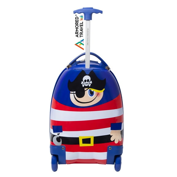 Maleta de viaje infantil Armored Travel 16' Rígida con ruedas Pirata Edades 2 a 6 años