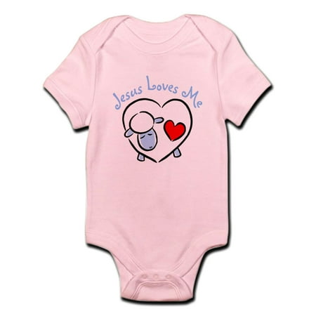 

CafePress - Jesus Loves Me Blue Lamb Infant Bodysuit - Baby Light Bodysuit