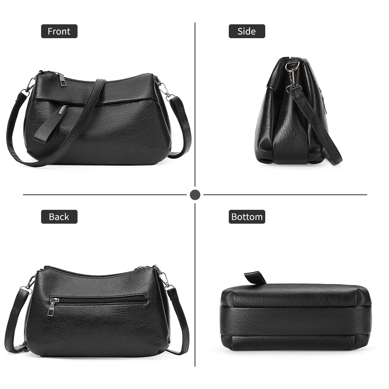 GOIACII Shoulder Bag for Women Leather Purse Crossbody Bag with Adjustable Strap