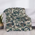 thumbnail image 4 of Throw Blanket for Couch, Green Camouflage Print Super Soft Fuzzy Comfy Warm Cute Throw Blanket, Lightweight Cozy Plush Flannel Blanket Throws for Sofa Bed All Season, 4 of 5