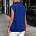 thumbnail image 4 of cocolona Womens Short Sleeve Sweatshirt Crew Neck Solid Color Casual Loose Pullover Tops with Pockets, 4 of 6