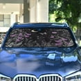 thumbnail image 4 of Yayeee Car Windshield Sun Shade Universal Fit Front Visor Protector, Gothic Floral Print, 4 of 8