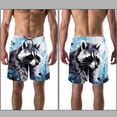 thumbnail image 3 of luoweisi Men's Beach Shorts Quick Dry Swim Trunks with Mesh Lining Raccoon XL, 3 of 5