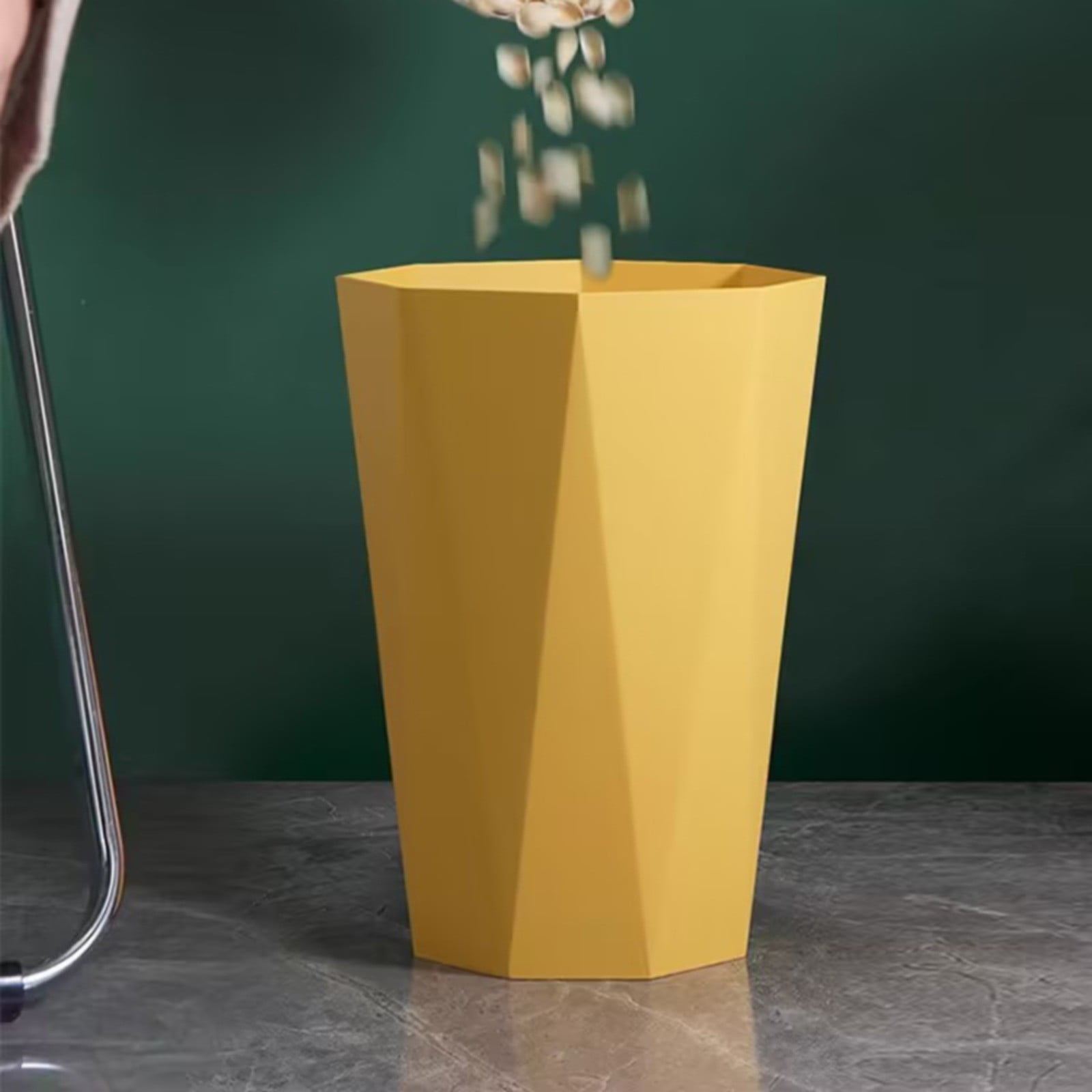MOQIN Bathroom Trash Can, Small Garbage Can for Bedroom, Living Room, Kitchen, Slim Cute Plastic Waste Basket for Office, 8.2 x 9.4 x 5.7 Inch