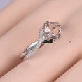 thumbnail image 5 of HeartsAndYou 1.3ct Natural Peach Morganite Promise Engagement Ring 100% 14k SOLID White Gold, 5 of 9