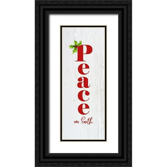 Murdock, Ramona 9x18 Black Ornate Wood Framed with Double Matting Museum Art Print Titled - Peace on Earth