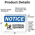 thumbnail image 2 of (2 Pack) Electrical Equipment Sign, 2 of 7