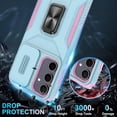 thumbnail image 3 of for Samsung Galaxy A35 5G Case with Slide Camera Cover & Screen Protector (2 PCS), A35 Case Build in 360° Rotating Ring Kickstand, Military Grade Protective Case for Galaxy A35 Phone Cases, Mint, 3 of 13