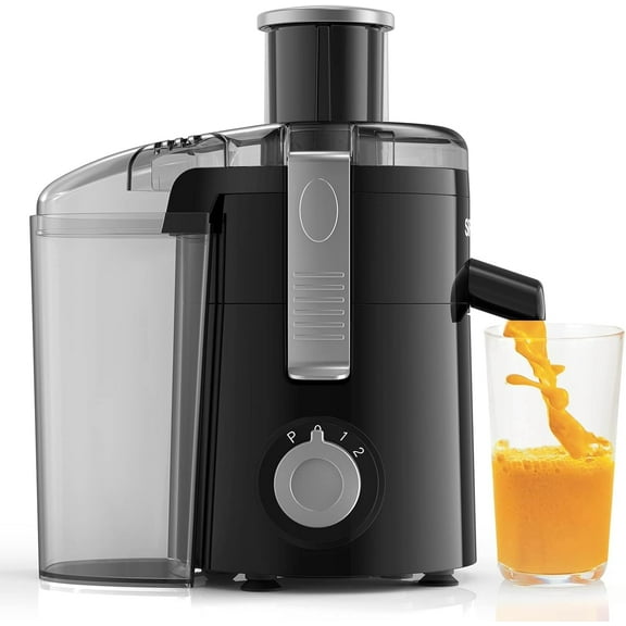SiFENE 350W Compact Centrifugal Juicer Machine, Juice Maker for Vegetable and Fruit with 3 Speed Setting, Easy to Clean, Black