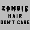 thumbnail image 2 of Girl's Lost Gods Halloween Zombie Hair Don't Care Graphic Tee Athletic Heather X Small, 2 of 5
