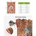 thumbnail image 6 of Orangered Southwest Tie Up Curtains for Kitchen Bathroom Bedroom Windows 63 Inch Length, Boho Vintage Modern Ethnic Art Balloon Drape Curtains Shade Rod Pocket Drapery Curtain Panel, 46"x63", 6 of 7