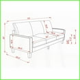 thumbnail image 2 of Modern Dark Grey Polyester 3-Seat Living Room Sofa with Removable Covers & Solid Wood Frame, 2 of 13