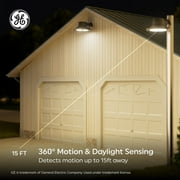 GE Outdoor Security LED Area Light with Motion & Dusk to Dawn Sensor, Solar Light, 1200 Lumens