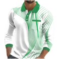thumbnail image 5 of COSFO Mens Long Sleeve Polo Shirts Casual Graphic Quick Dry Golf Shirts Collared Button Slim Fit with Pocket Classic T-Shirt, 5 of 5