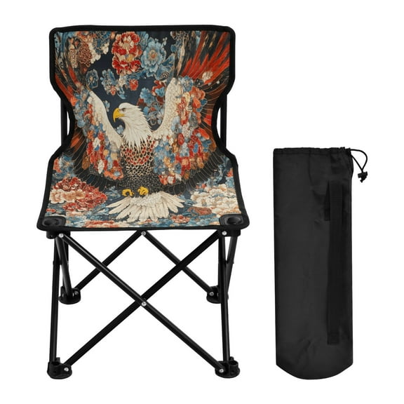 YAZAOO Camping Chairs Modern Eagless Floral Art Pattern Folding chair