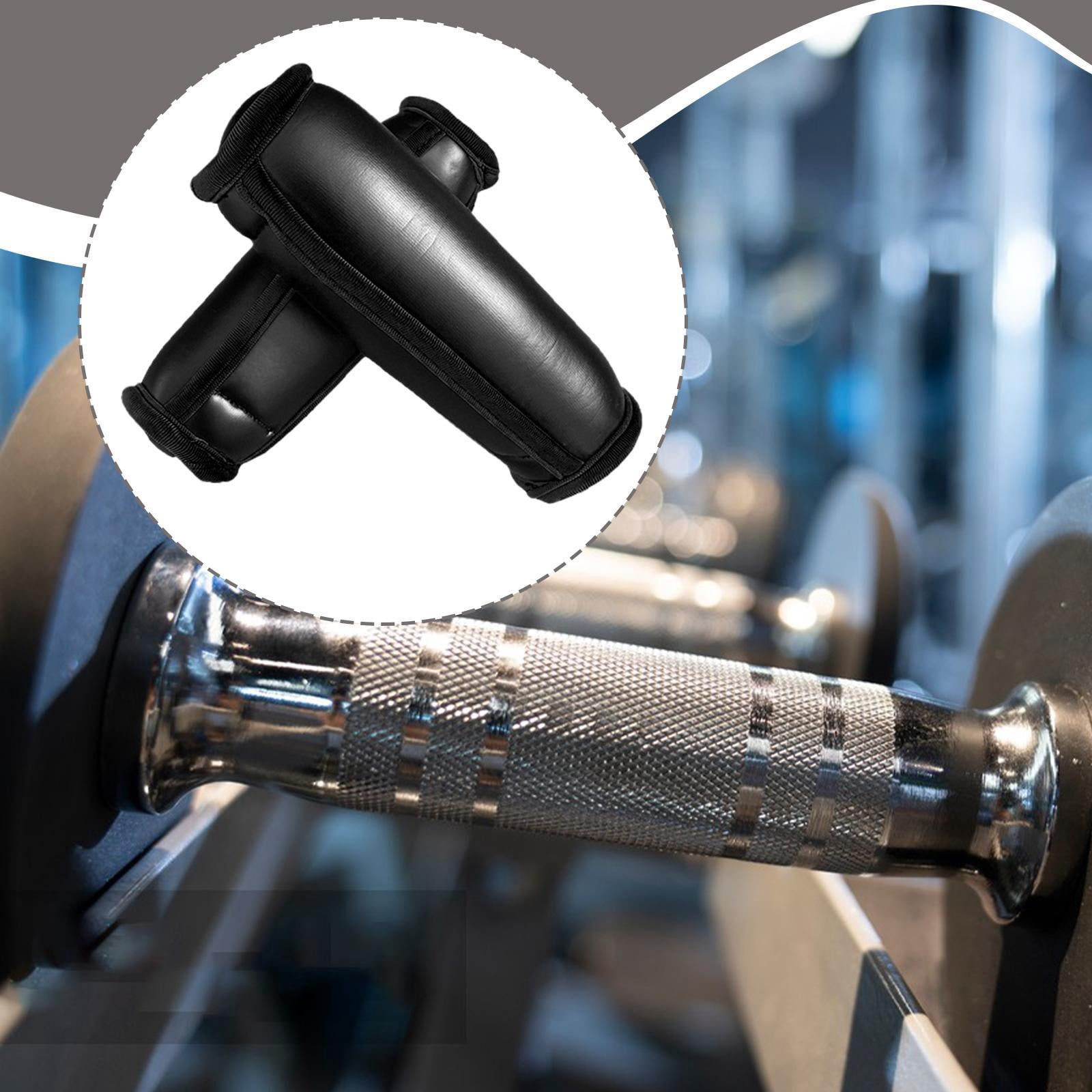 funtasica 2Pcs Handle Weights Soft Dumbbells Total 1lb Workout with Hand Strap Walking Weights for Cardio Mom Dad Women Men Gym Fitness Black