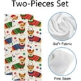 thumbnail image 2 of GZHJMY Fingertip Hand Towels, 2 Pack Pcs Cute Christmas Pattern with Corgis Absorbent Face Bath Towels for Bathroom Kitchen, 30"x15", 2 of 6