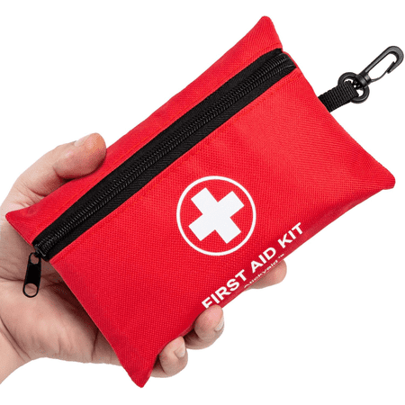 Atickyaid Mini First Aid Kit - 140 Piece Small First Aid Medical Kit for Car, Home, Office, Travel, Camping, Sports, Outdoor, School - Emergency First Aid Supplies and Survival Kit
