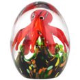 thumbnail image 3 of Tooarts Escultura de pulpo rojo Adorno de vidrio hecho a mano Tooarts Artesanía de vidrio, 3 of 6
