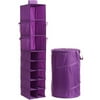 Pop-up Hamper and 13 Shelf Organizer, Purple