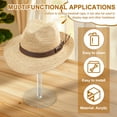 thumbnail image 3 of Acrylic Hat Display Stand Set Adjustable Versatile Domed Hat Holder Kit Clear Stable Wig Head Counter Stand for Your Caps, 3 of 9