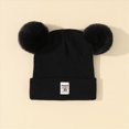 thumbnail image 2 of 0-36 Months Baby Toddler Beanie Cuffed Beanie Warm Knit Cute Hat with Pom-Pom for Boys Girls Baby Beanies Hat, 2 of 7