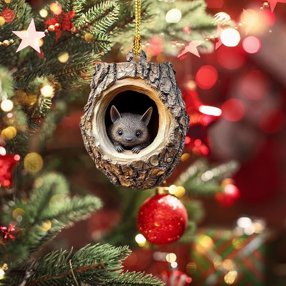 Adornos Navideños de Animales, Estampados de Animales para Árbol de Navidad, Adornos Acrílicos, Decoraciones de Animales Del Bosque, Navidad