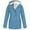 Blue, variant on lcziwo Prime Day Deals Today Women's Raincoat Waterproof Rain Jacket with Hood Fleece Lined Long Sleeve Lightweight Windbreaker Hooded Trench Coat Hiking Raincoat Blue,XXXL
