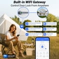 thumbnail image 3 of Smart Door Lock,Blacksmith 5 in 1 Smart Door Handle with Built-in WiFi Gateway and Fingerprint,App,Password,Key,Card Unlock,Smart Lock for Door,Gray, 3 of 7