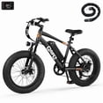 thumbnail image 7 of Qlife Racer Fat Tire Electric Bike For Adults, Max 28MPH Mountain Ebike with 500W Motor, 20x4.0"Tire Step Over E-MTB,48V 10.4Ah Removable Battery with Free Lock,Black, 7 of 7