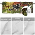 thumbnail image 5 of Curtain Valance for Windows, Farm Animals Cow Pig Chicken Duck Horse Kitchen Valances Rod Pocket Short Curtains, Red Apples Tree Window Valance for Bedroom Bathroom Living room 42x12in, 5 of 9