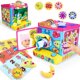 thumbnail image 1 of Caja de pañuelos sorpresa para bebé, juguetes suaves Montessori, juego de juguetes interactivos con bolsas de frijoles, papel arrugado, espejo, juguetes de aprendizaje temprano, habilidades motoras fi, 1 of 5