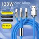 thumbnail image 4 of Cable de datos tres en uno para máquina de aleación de zinc de 120 W, para pasajeros, uno, arrastre tres, para Apple, Huawei, carga rápida, 4 of 5