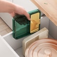 thumbnail image 4 of unbranded Organizador De Tapas De Olla Plegable Verde Para Cocina Con Soporte Para Cucharas Y Tapas, 4 of 8