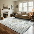 thumbnail image 2 of TWINNIS 5'x8'Area Rugs for Living Room Washable Rugs Boho Area Rug Non-Slip Carpet,Yellow Gray, 2 of 8