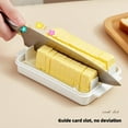 thumbnail image 2 of JUNZHIDAO Rectangular Butter Dish with Lid, Cheese Slice Storage Container Storage Box, with Knife Fork Side Compartment(Yellow), 2 of 7